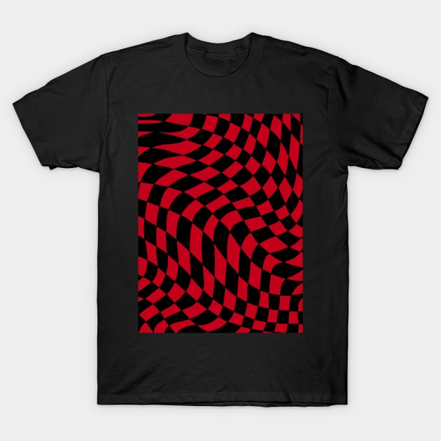 Warped Checkerboard T-Shirt by Velvet Earth